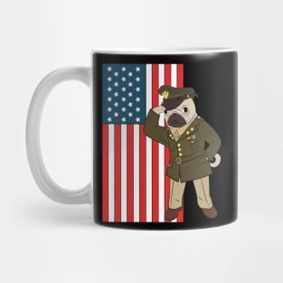 Patriotic Pug 4th of July-Military-American Flag-Independence Mug